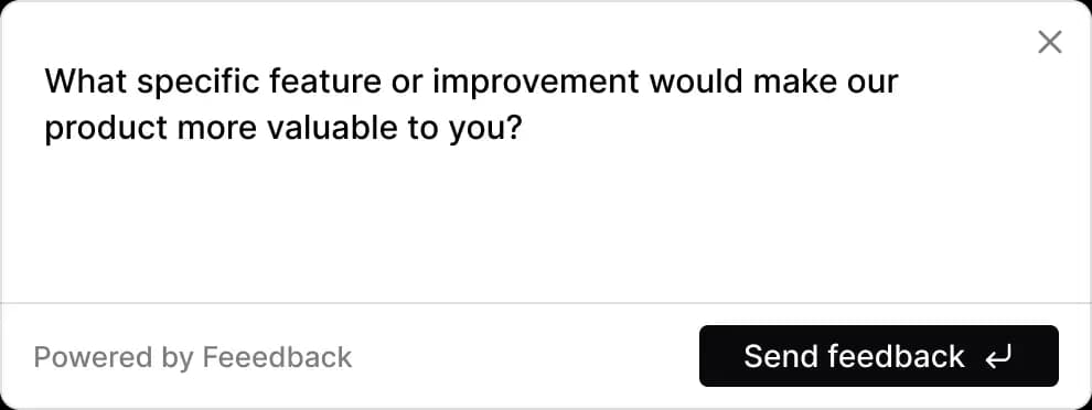 Feedback template interface