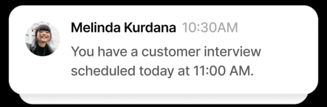 Customer discussions interface